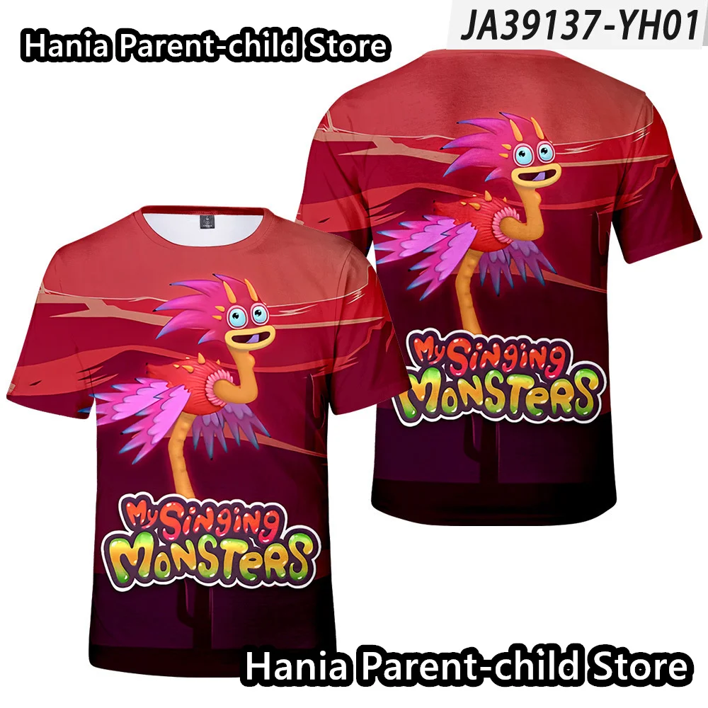 Maglietta per bambini manica corta My Singing Monsters top ragazzi ragazze Cartoon t-shirt oversize moda Casual infantile 4-14 anni t-shirt