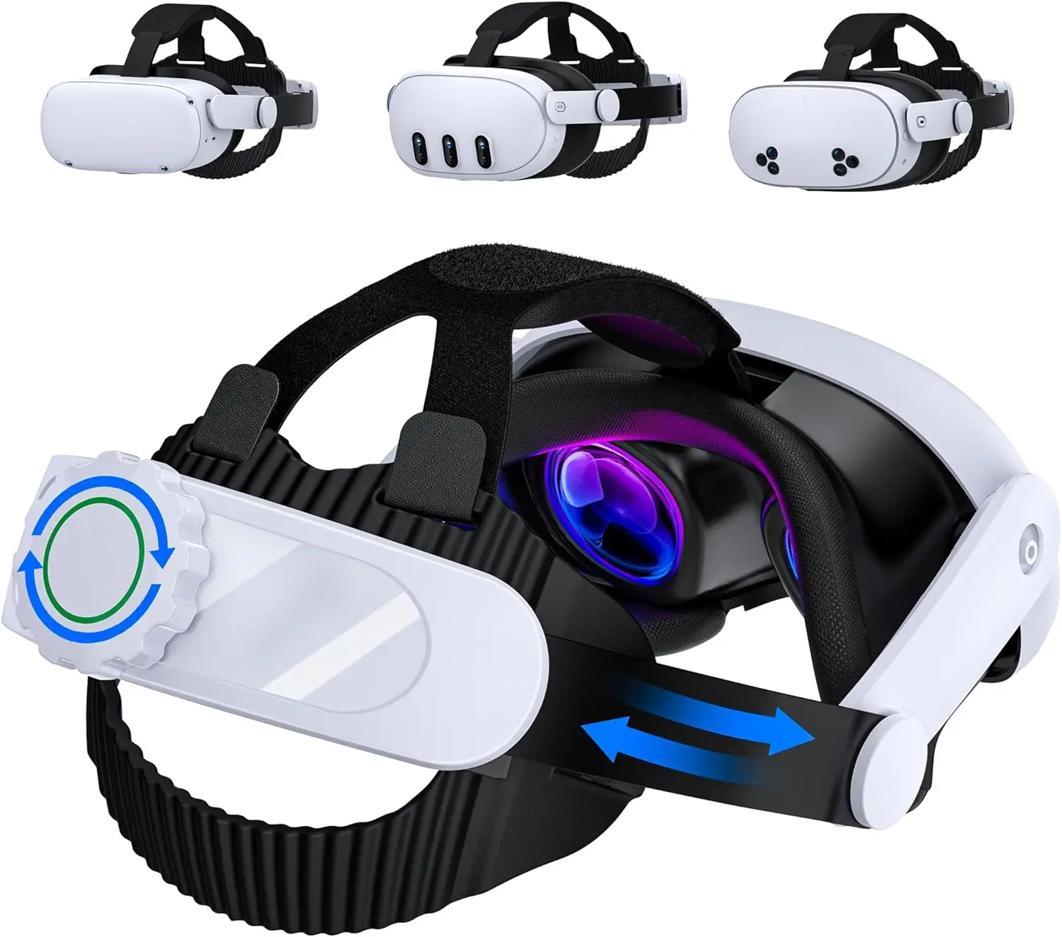 

Регулируемый ремешок на голову DinoFire для гарнитуры Meta Quest 2/3/3S VR, элитный ремешок-редуктор давления, удобная повязка на голову