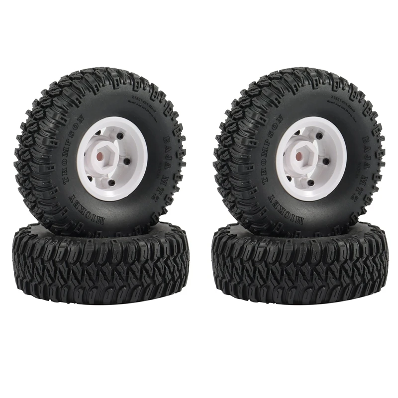 4PCS 1.55Inch Beadlock Wheel Rim Tires Tyre For RC Crawler Car Axial Jr 90069 D90 TF2 Tamiya CC01 LC70 MST JIMNY