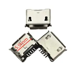 50pcs Computer connector MINI USB for mobile phone tablet 5PIN Short needle Flat port DIP2  Center distance 5.9mm SDT-235