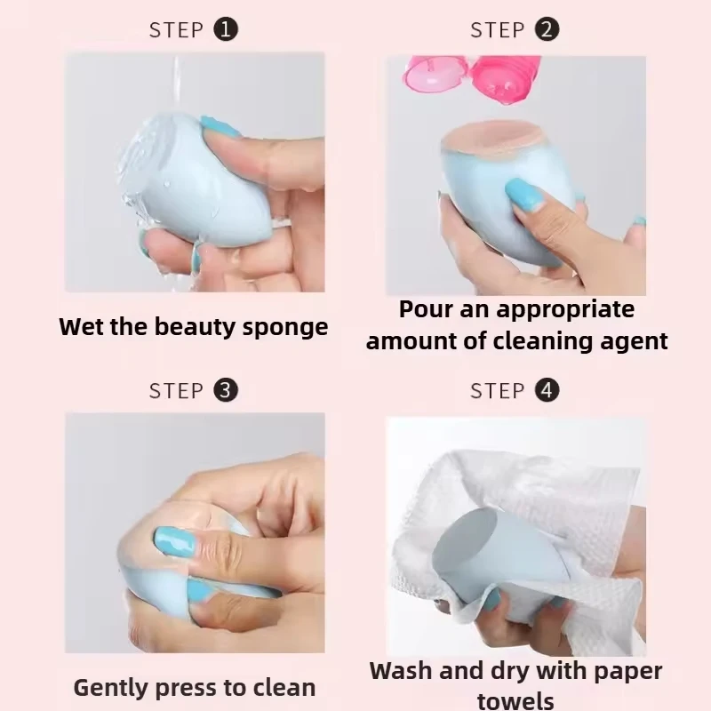 4 stuks meisje make-up spons poederdons droog nat gecombineerd beauty foundation gereedschap cosmetische bal poederdons schuine gesneden make-up spons