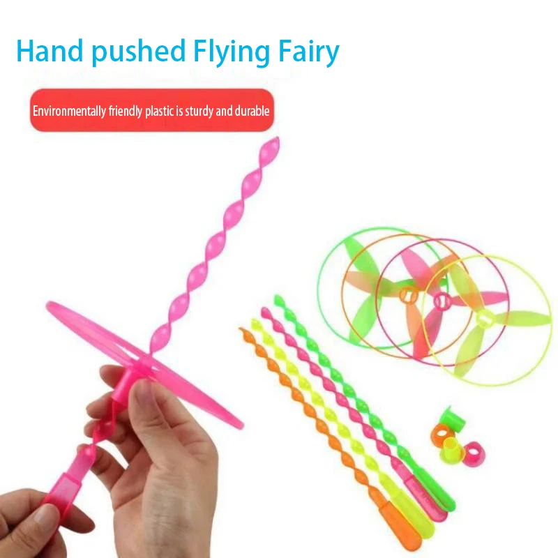 Este é um disco de fada empurrado à mão grande disco voador de volante, brinquedo infantil disco voador de plástico brinquedo esportivo de gramado ao ar livre