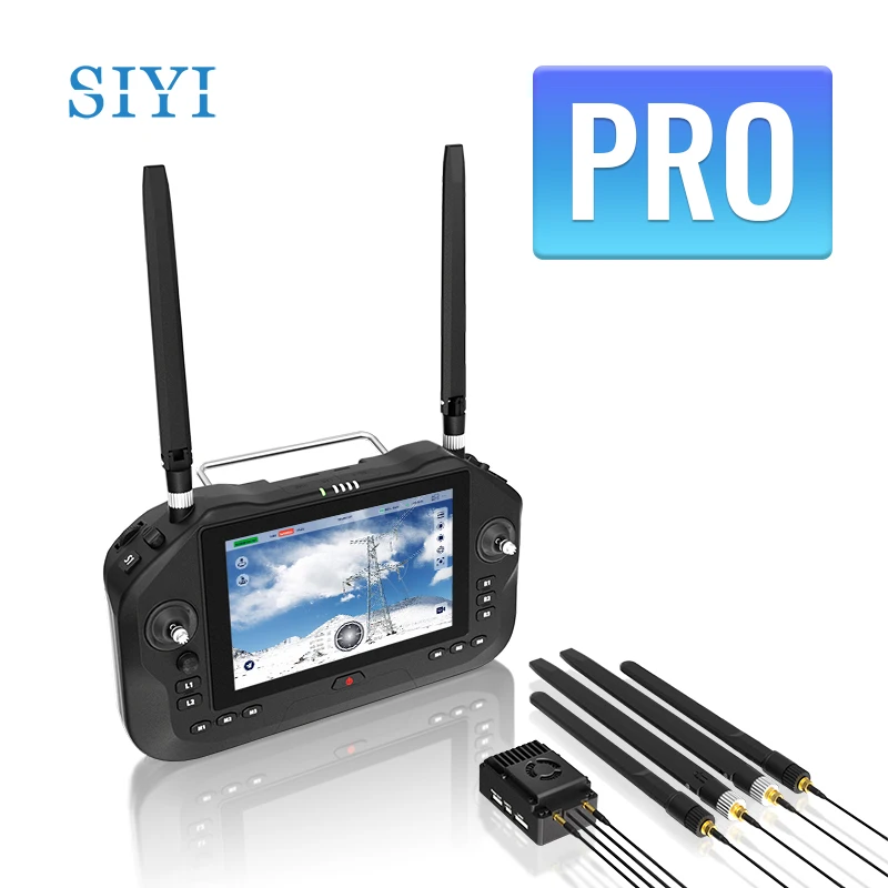 SIYI-Contrôleur intelligent UniRC 7 Pro, bande morte pour touristes, 2.4 et 5 GHz, déterminer la station au sol, 7 pouces, 1080P, nouveau