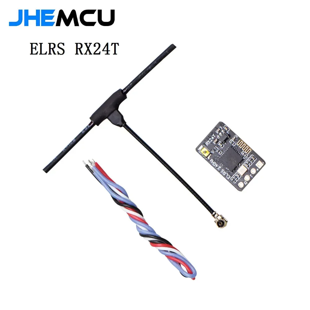 10 Uds JHEMCU ELRS RX24T 2,4G RX Radio Nano receptor de largo alcance para FPV Racing Freestyle Drones piezas de bricolaje LR4 LR5