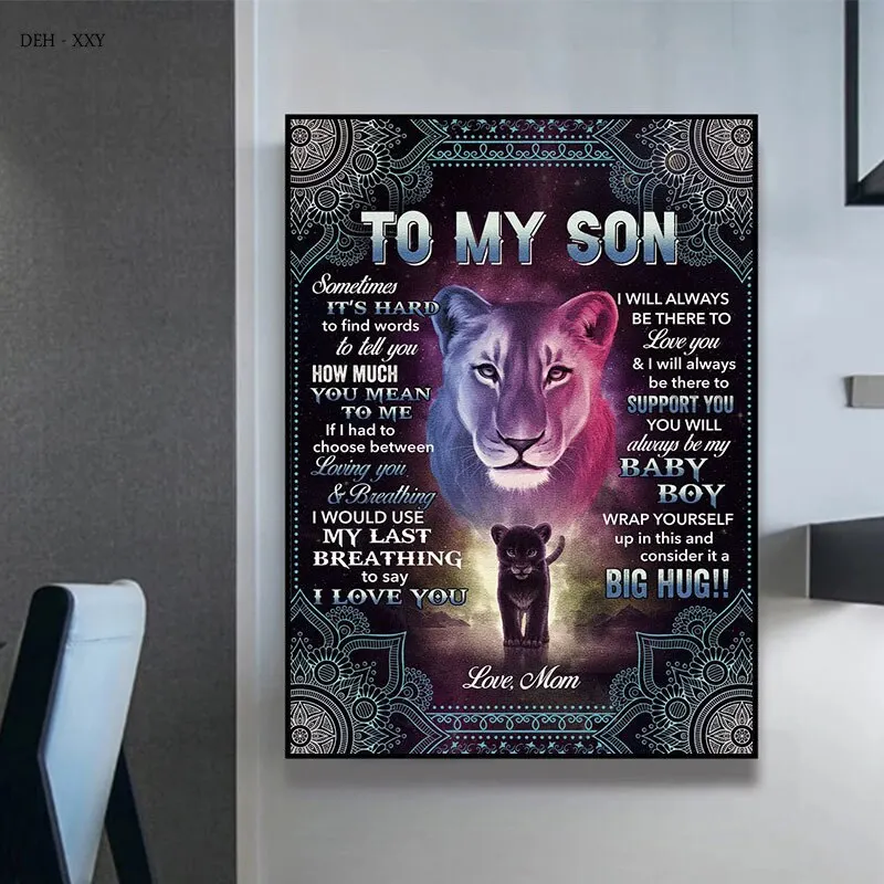 Affiches murales sur toile, impressions d'art, cadeaux familiaux pour ma mère, mon fils, ma femme, mon mari, ma fille, décoration intérieure pour salon et chambre à coucher