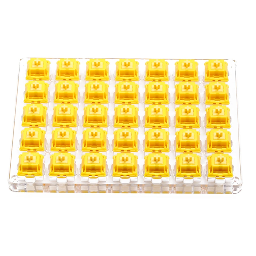 Imagem -04 - Gateron Cap Ouro Amarelo v2 Switch Extras Pinos Rgb Linear 50g mx Switches para Teclado Mecânico Fábrica de Lubrificação