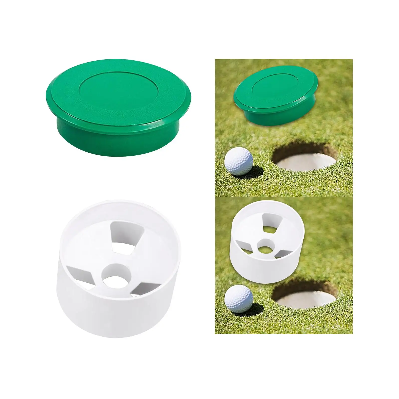 Golf Hole Cup Yard Golf Flag Stick Hole Holder for Equipment Outdoor Indoor