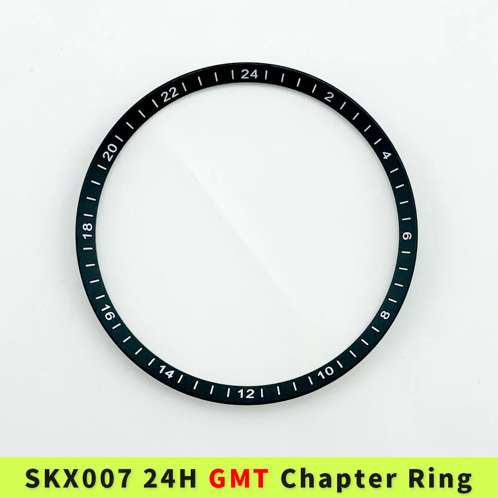 SKX007 SKX009 SRPD GMT Chapter Ring 24 Hours Matte Black for NH34 Movement