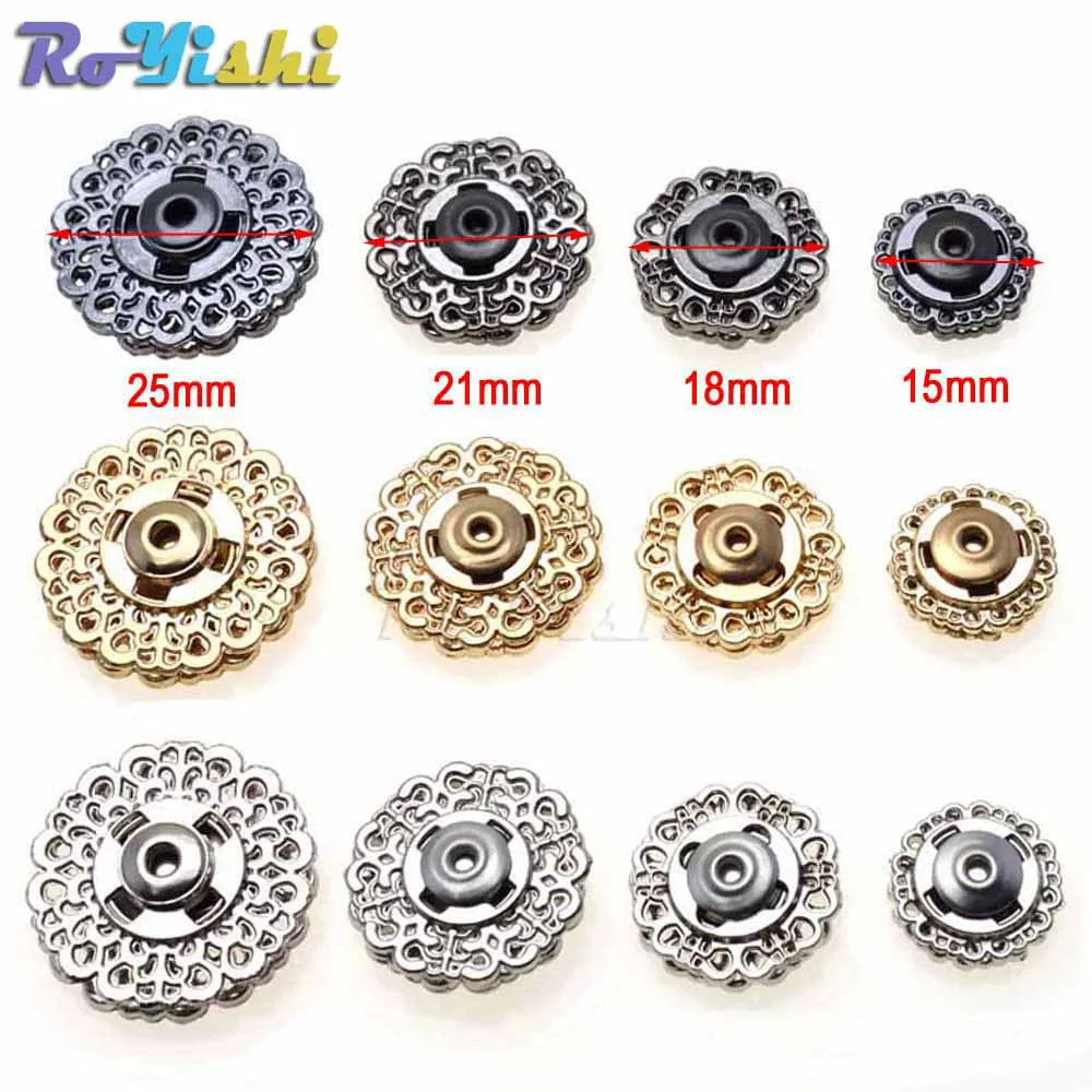 3pcs/pack Metal Snap Fasteners Clasps Button For Handbag Purse Wallet Craft Suit buckles Bags Parts Accessories