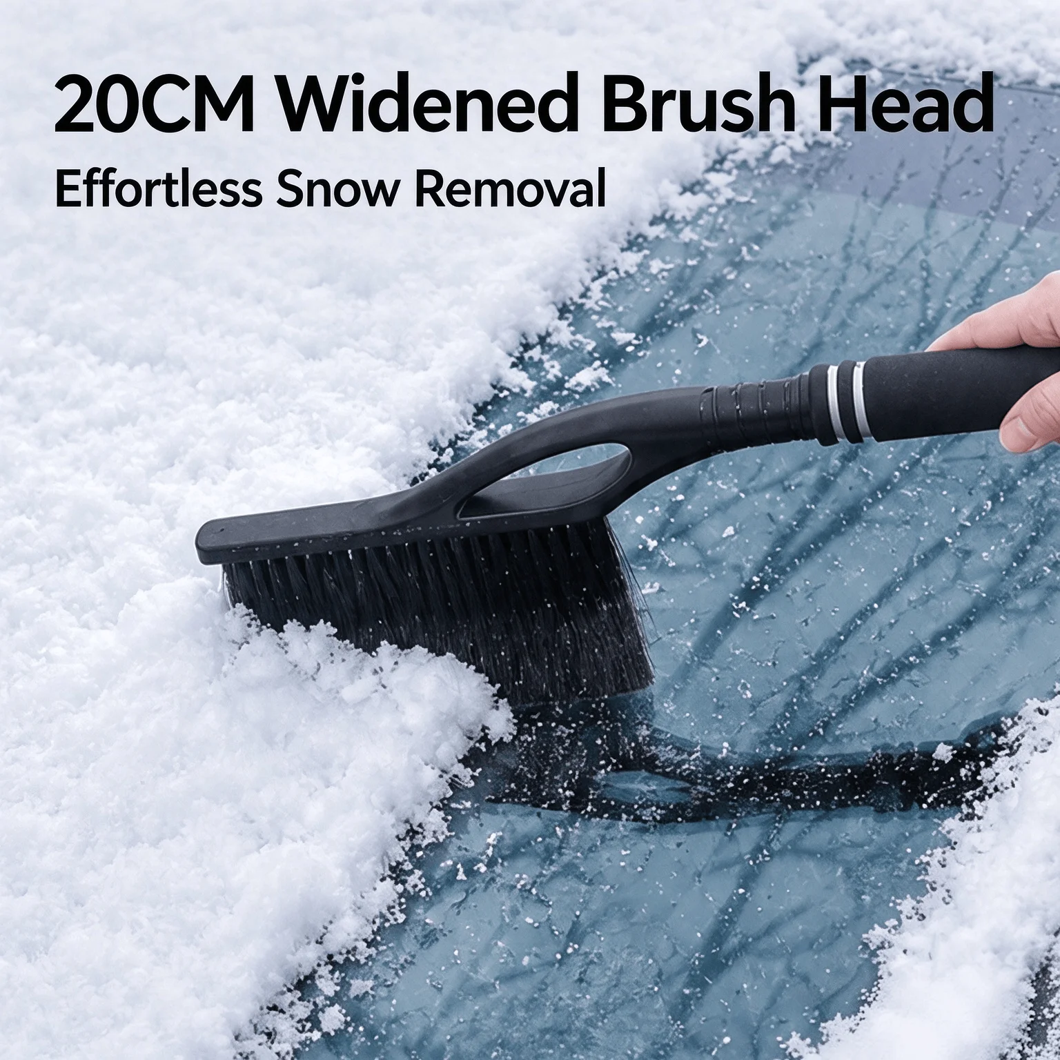 1 pcsLabor-Saving Winter Snow Clearing Shovel, Ergonomic Non-slip Handle for Car & Yard Snow Removal