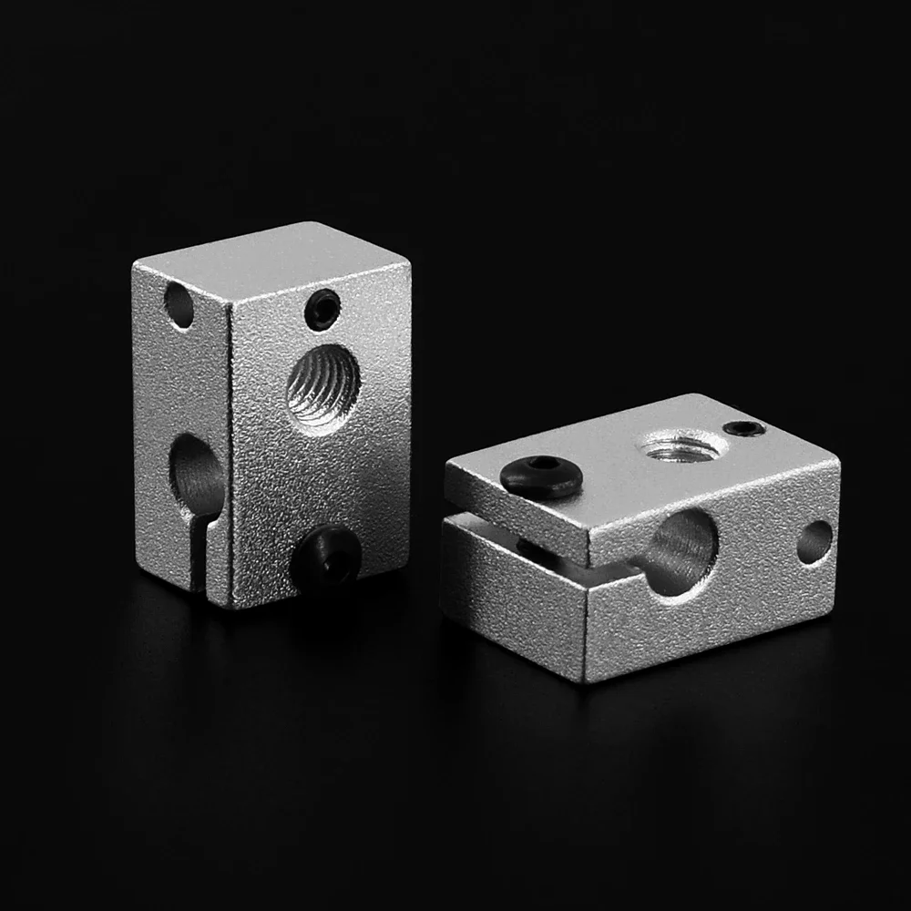 Aluminium PT100V6 Official version Heat Block For E3D V6 J-head Extruder HotEnd accessory 3D Printer Parts 23*16*12mm