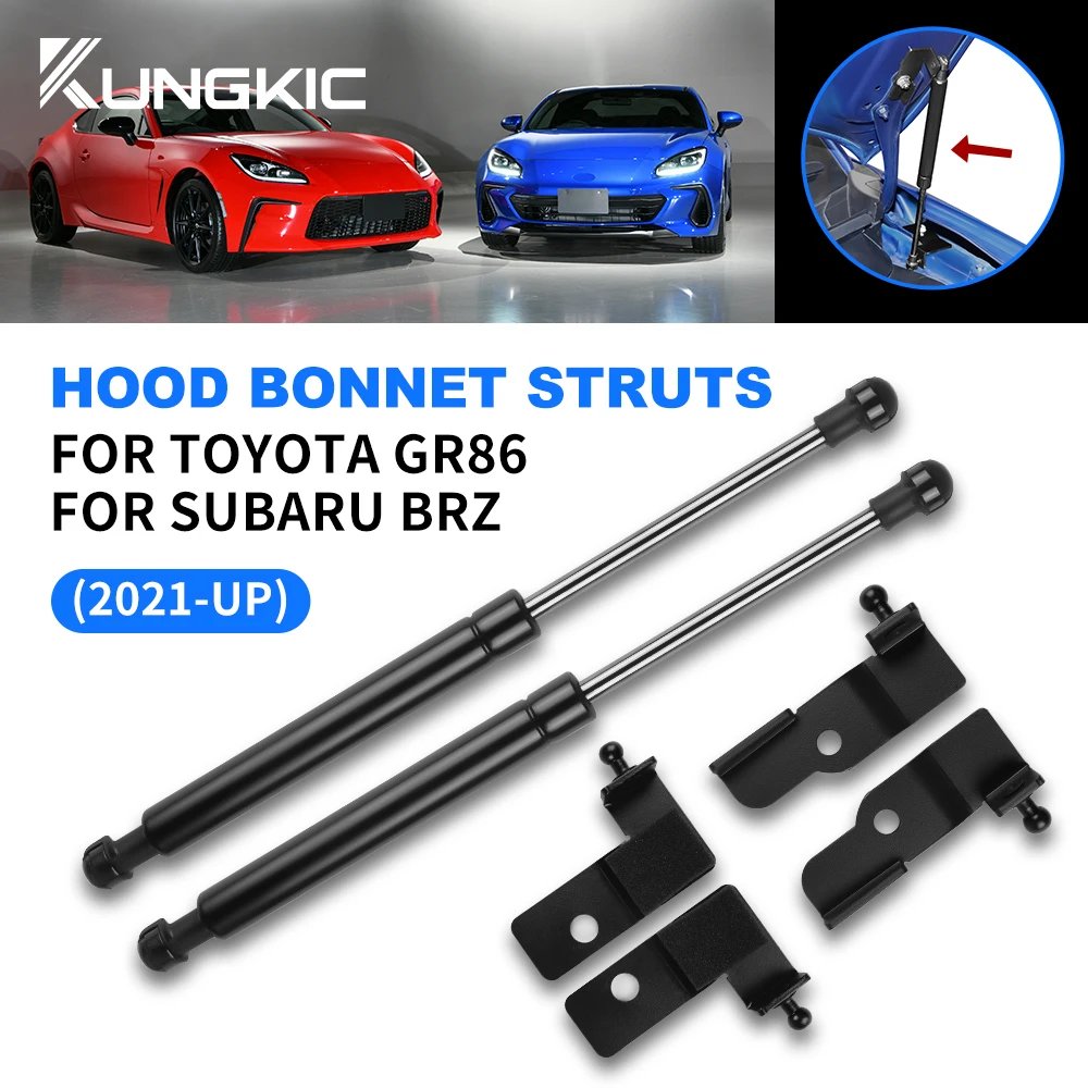 Hood Dampers For Subaru BRZ Toyota GR86 2021 2022 2023 2024 Front Bonnet Modify Gas Struts Lift Supports Rod Arms Springs Shock