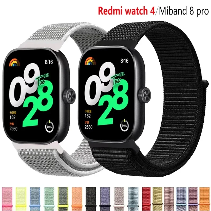 Breathable Strap for Xiaomi Redmi Watch 4 Nylon Loop Replaceable Wristband Smart Watch Belt for Redmi Watch 4 Sports Watchband