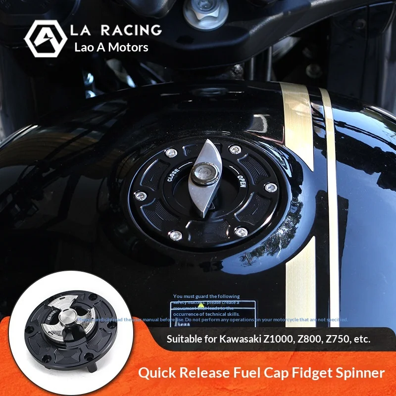 【Premium】For Kawasaki Z1000Z800Z750ZX10RZX6R RR6N Quick-release Fuel Tank Cap Fingertip Spinner