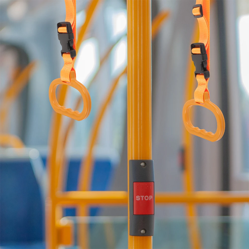 

2 Pcs Car Armrest Handle Assist Grab Adjustable Door for Elderly Orange Handles Cars