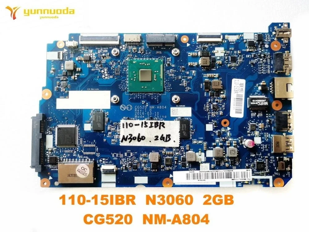 Original for Lenovo 110-15IBR laptop motherboard 110-15IBR  N3060  2GB  CG520  NM-A804 tested good free shipping