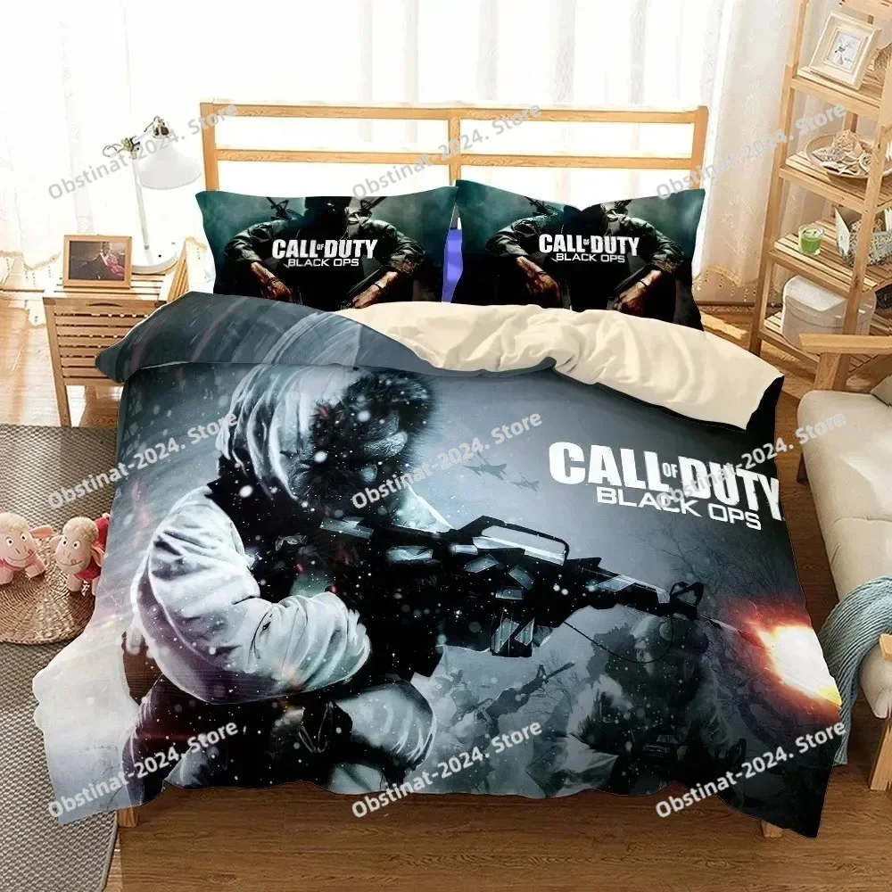 Nuevo Juego de Ropa de Cama con Estampado 3D de Call of Duty, Individual, Matrimonial, Queen, King Size, Juego de Cama con Diseño de Videojuegos, para Adultos y Niños, Juego de Fundas de Edredón para Dormitorio