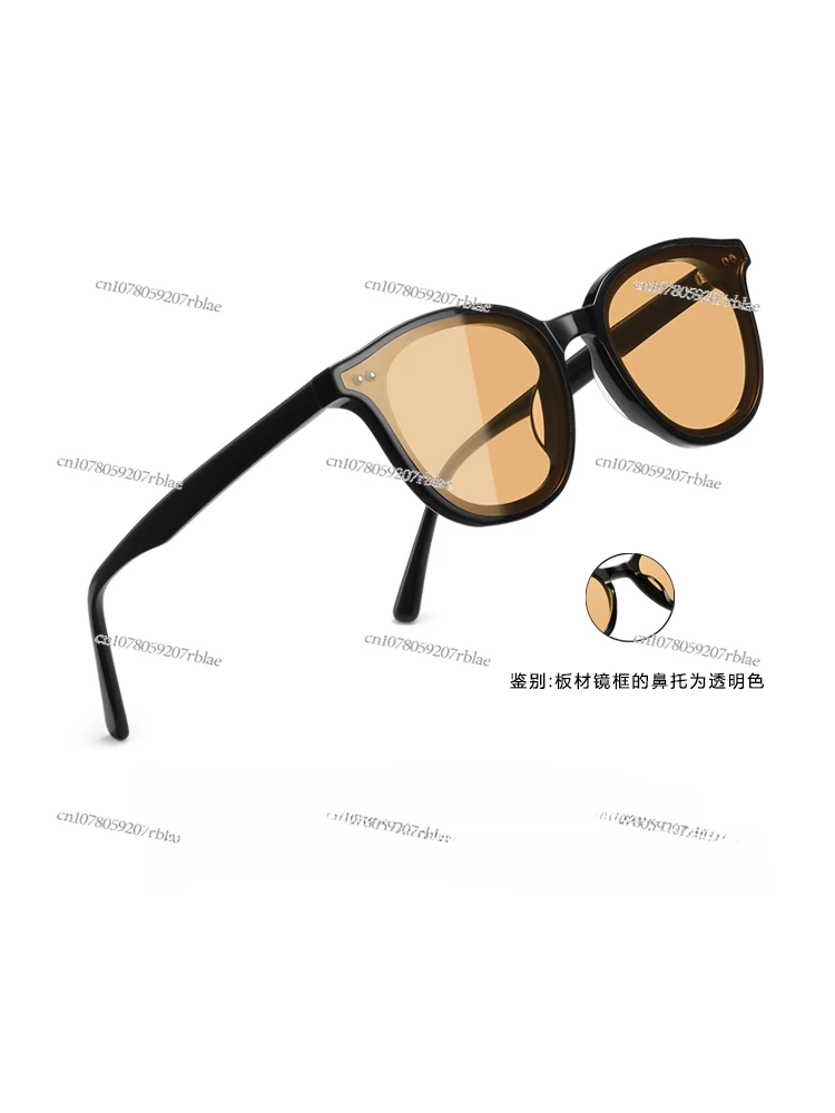 Black frame tan sunglasses, sunglasses, yellow glasses with UV protection for summer