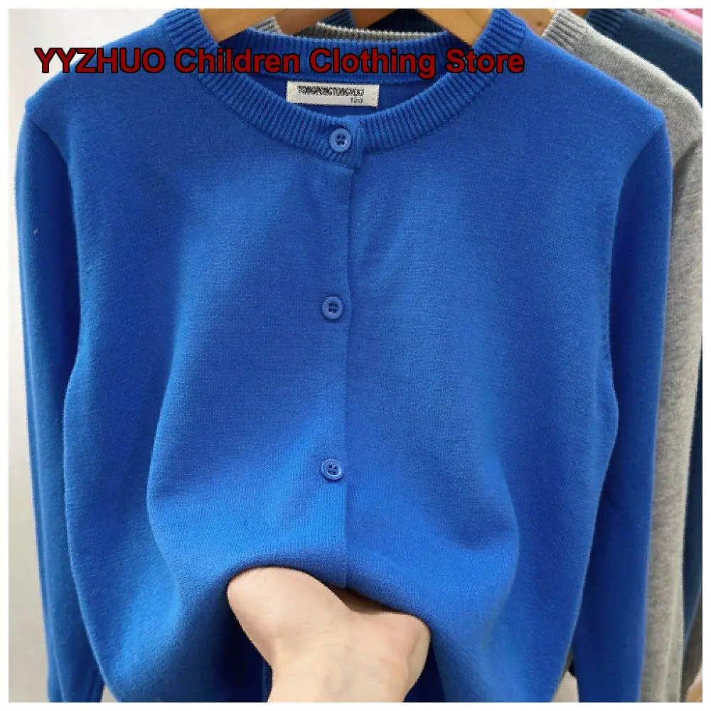 Kids Boys Girls Knit Cardigan Striped Pattern Air-Conditioning Lightweight Jacket Spring Summer