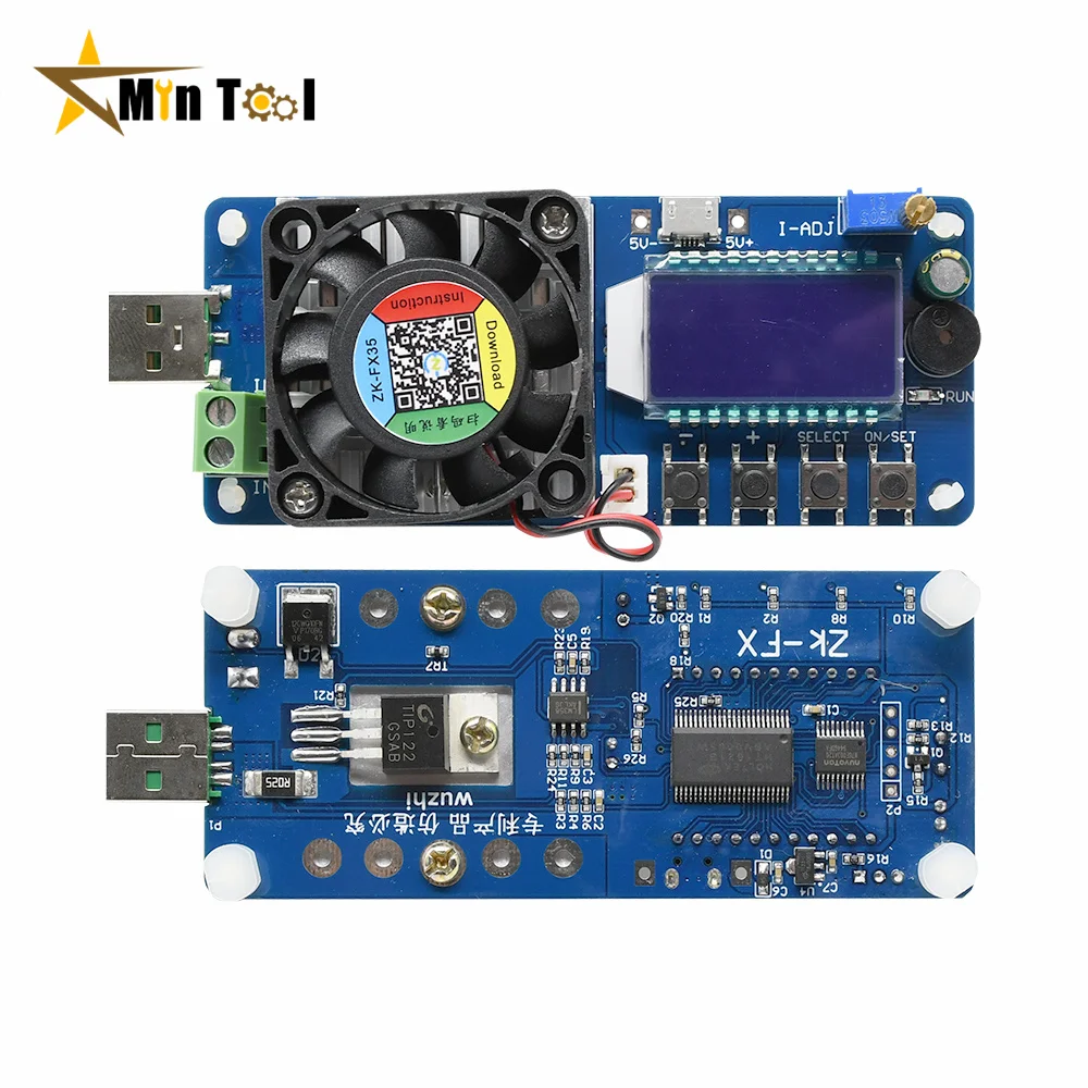 25W 35W 4A/5A Electronic Load Current Voltage Power Battery Capacity Tester USB Protection LCD HD Display Adjustable Resistance