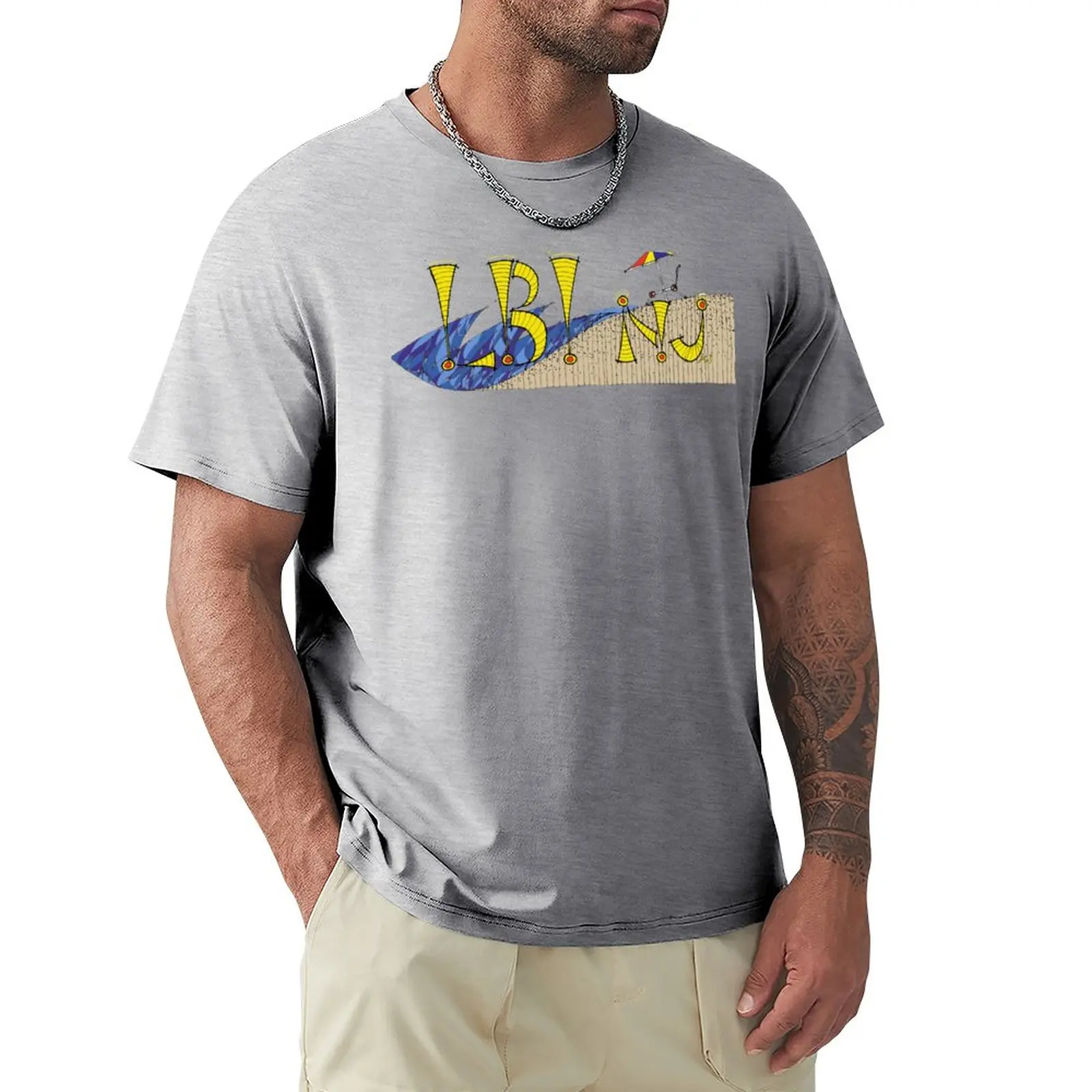 Long Beach Island LBI NJ 2 T-Shirt Blouse kawaii clothes T-shirts for men cotton