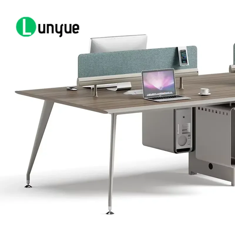 6 Seater Modern Modular Cube Office Workstation Desk Public Partition Furniture Assembly Computer Table for Staff Workspace