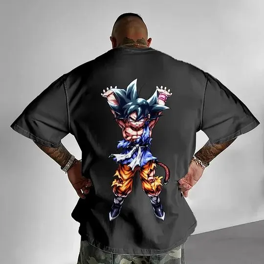 Dragon Ball Anime giapponese T-shirt da uomo e da donna Son Goku Trend Cotton Ragazzi e ragazze Bambini Y2k Harajuku Maniche corte