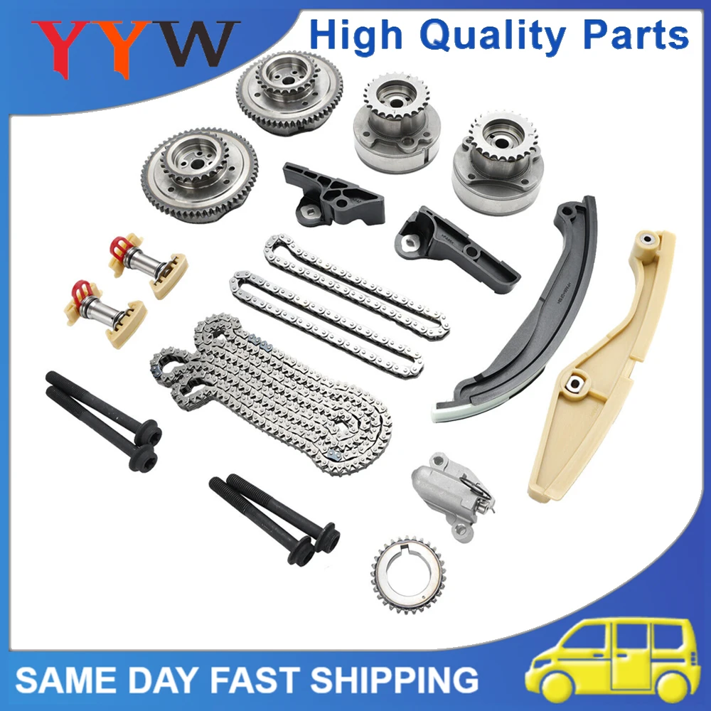 

1Set NEW Quality Car Timing Chain Kit w/ Cam VVT Gears For Ford Lincoln Taurus Transit Explorer F-150 2011-2019 Car Accessories