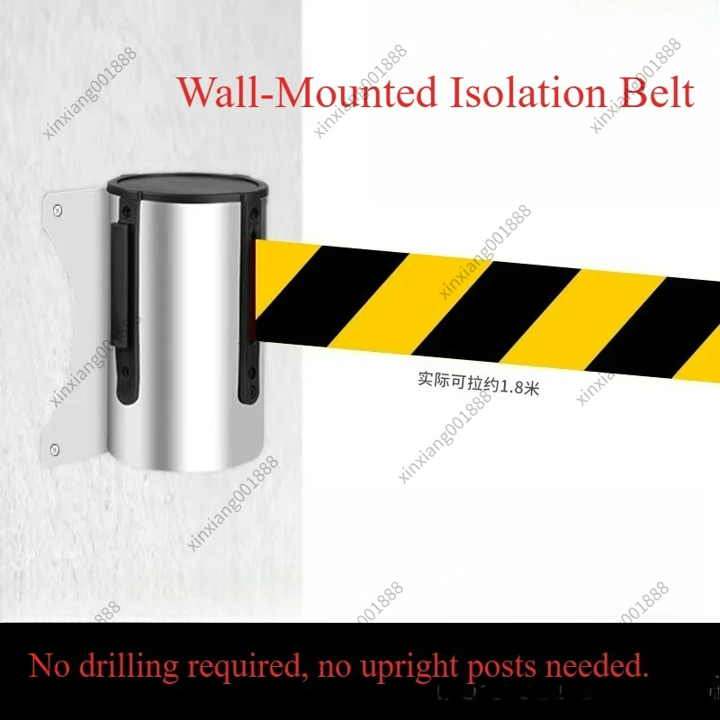 For Wall Mounted Retractable Belt Barrier Safety Warning Tape No Entry Railing