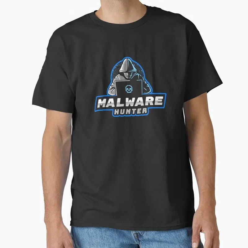Malware Hunter Linux Operating System Graphic T‑Shirt Short Sleeve Tees Geek IT Developer Fan Gift Streetwear S-6XL