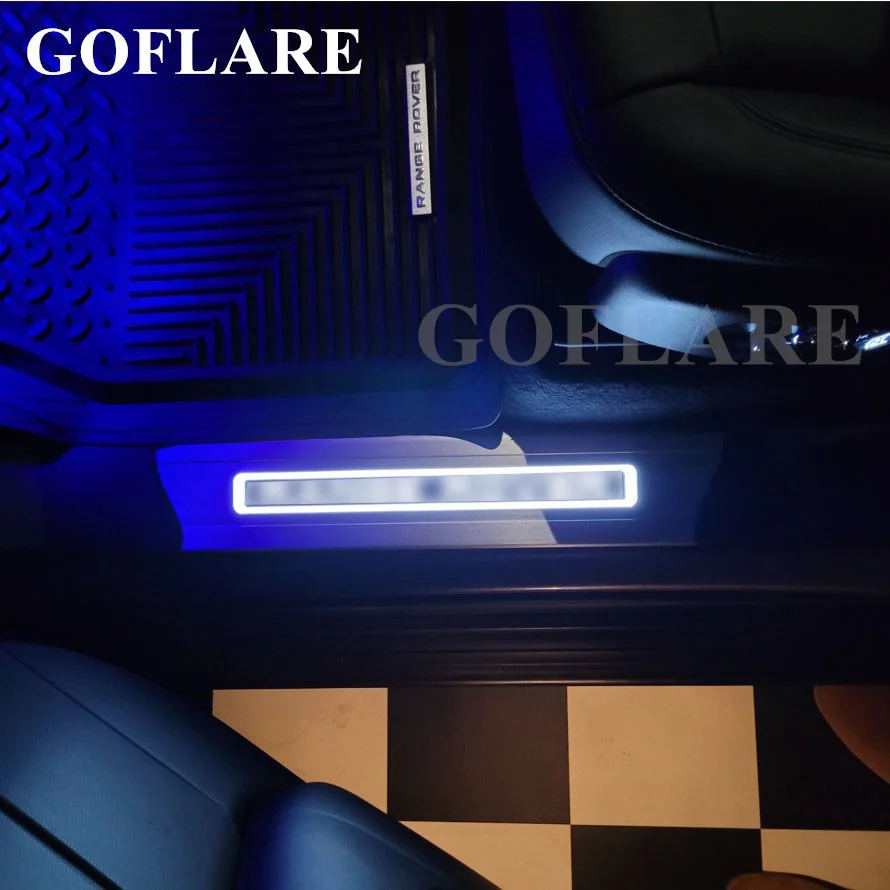 For Range Rover Vogue L405 Range Rove Sport L494 2013-2022 led light foot side door sill illuminated step scuff plate thresholds