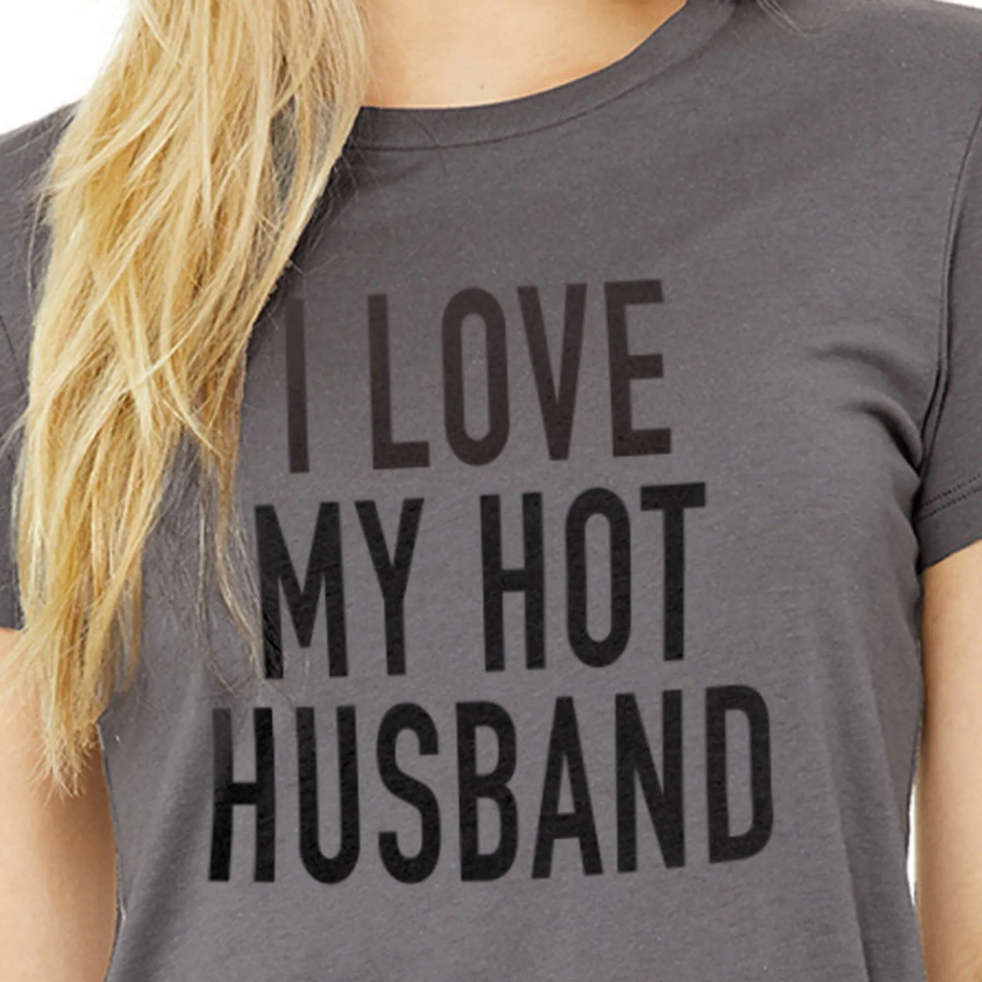 I Love My Hot Husband Shirt - Funny Wife Gifts for Valentine's Day & Anniversaries - Cute Mom T-Shirt