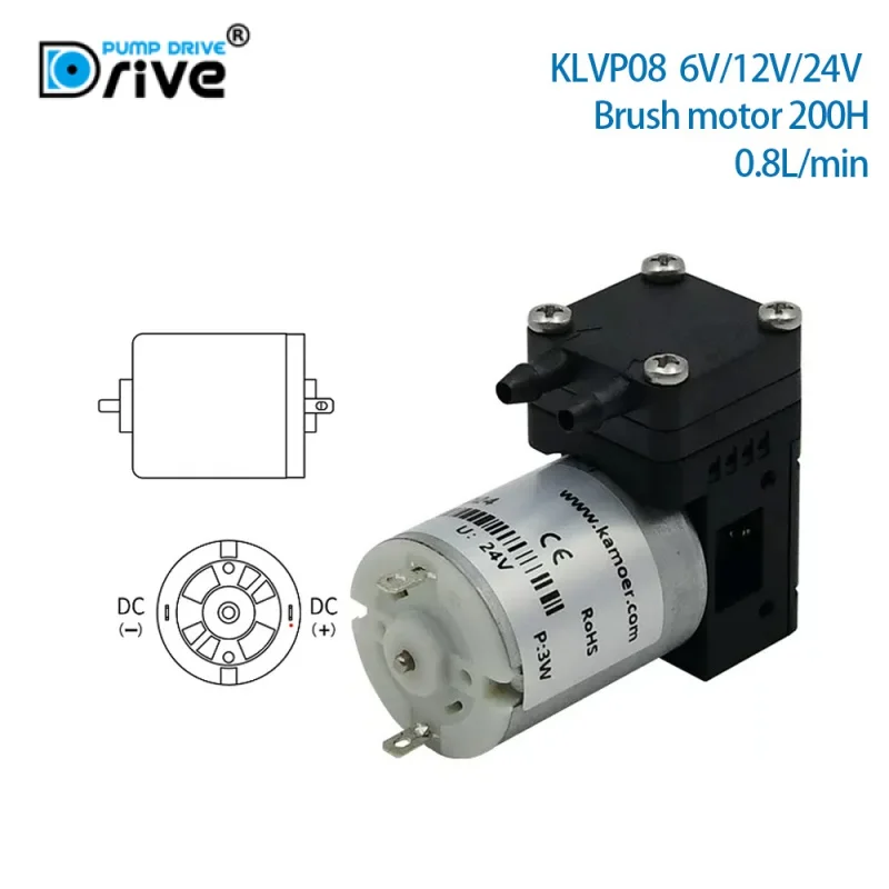 6V Mini Diaphragm Pump for Aquarium/Fish Tank Oxygen & DIY Applications - Mute Motor, 0.8L/min, Blood Pressure Monitor