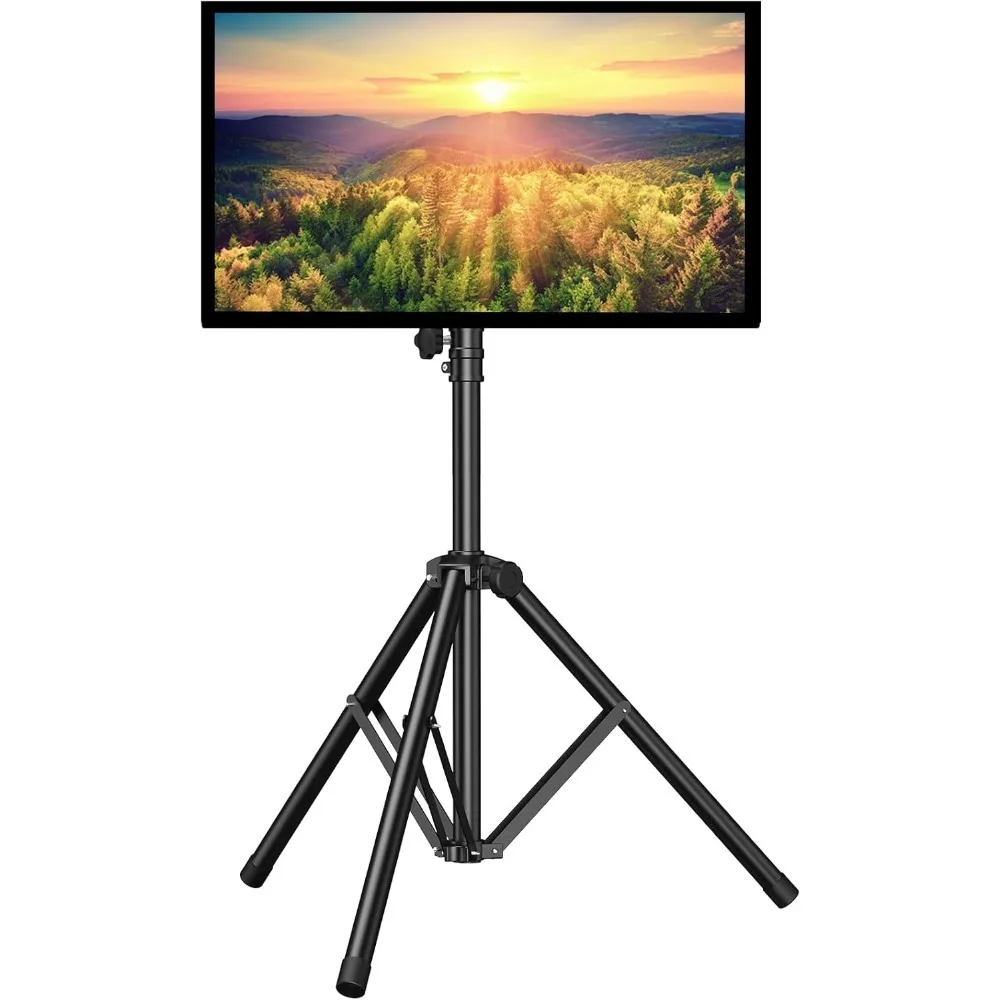 

TV Tripod Stand-Portable TV Stand for 23-65 Inch LED LCD OLED Flat Screen TVs-Height Adjustable Display Floor TV