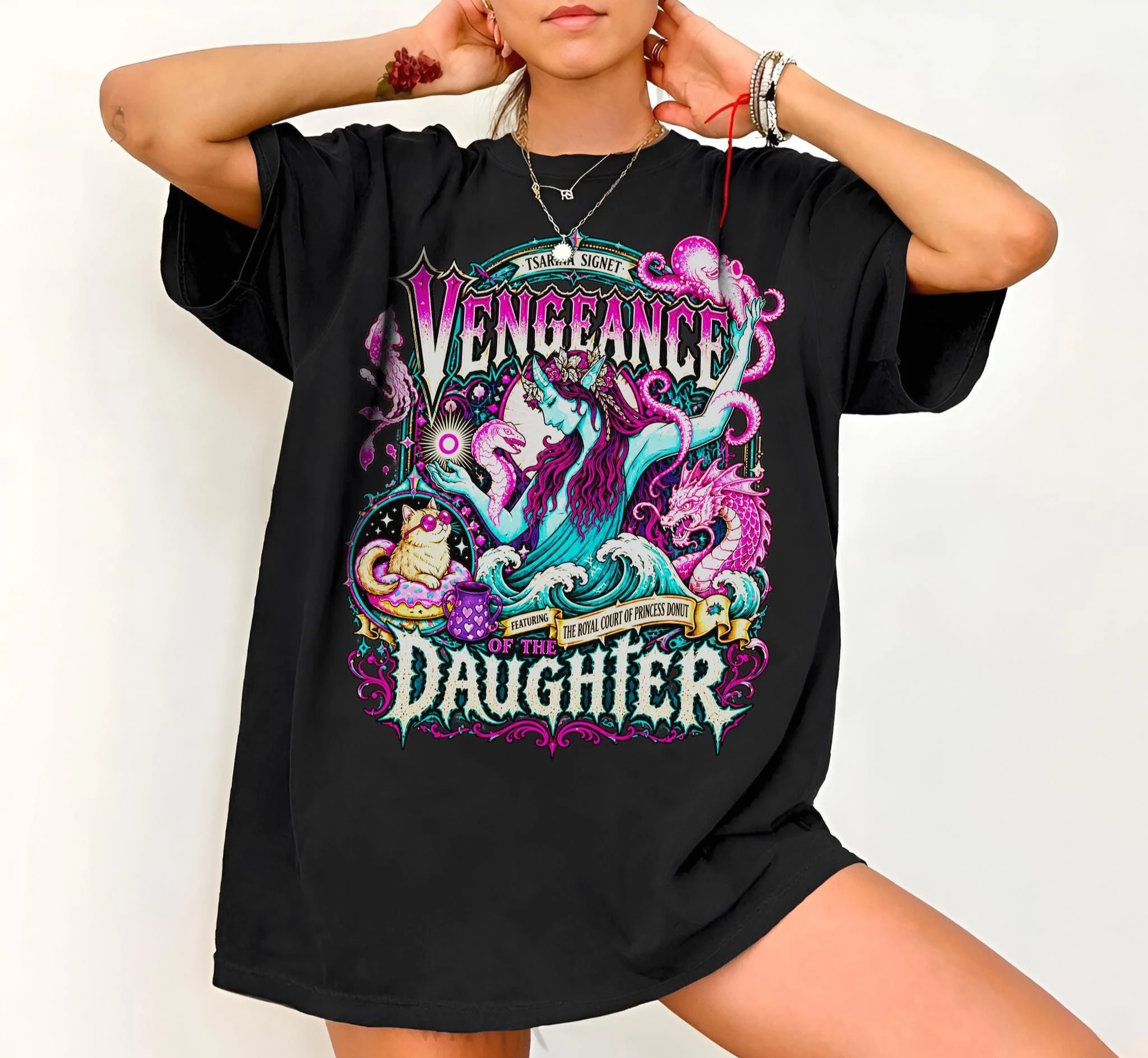 Rache der Tochter Shirt Dungeon Crawler Carl T-Shirt Tsarina Signet T-Shirt Donut – Detail 8