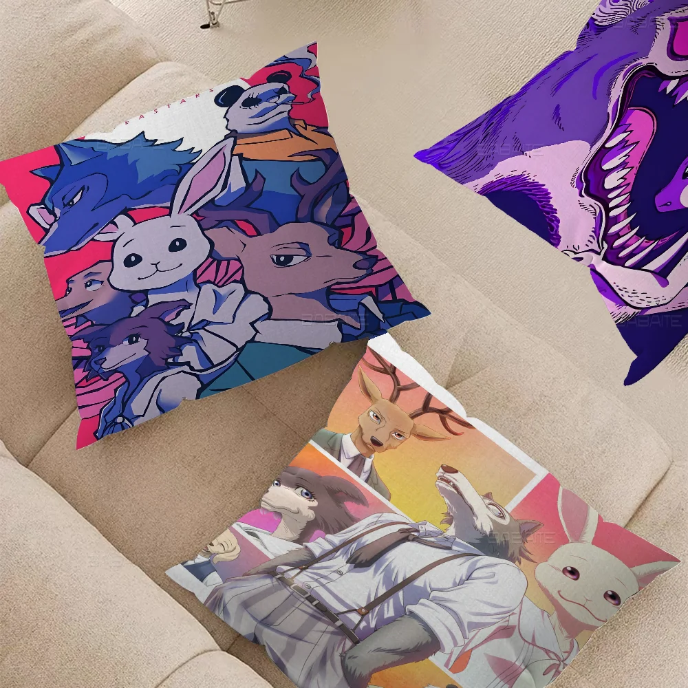 B-bEASTARS Cartoon Cushion Cover Car Throw Pillow Case For Sofa Car Christmas Gift 40x40cm 45x45cm