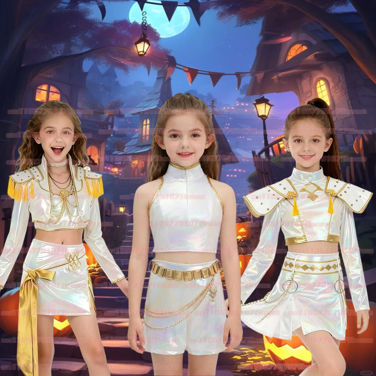 Mira Zoey cosplay niños K-POP grupo de niñas Rumi blanco colorido disfraz de canciones conjunto completo de cosplay disfraces de fiesta de Halloween
