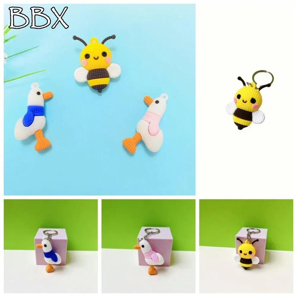 

Little Bee Shape Bee Keychain Soft Silicone Funny Bee Silicone Keychain Cartoon Creative Bee Soft Silicone Pendant Kids Gift