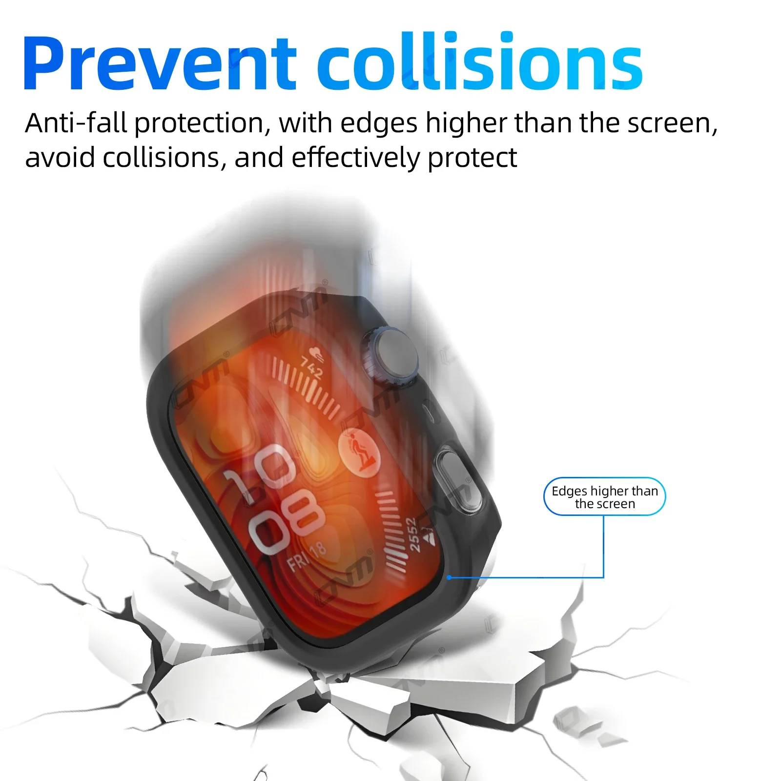 PC Hard Case for Huawei Watch Fit 4/4 Pro, Shockproof Bumper Shell Protective Cover for Huawei Fit4 Hollow Out Case Accessories