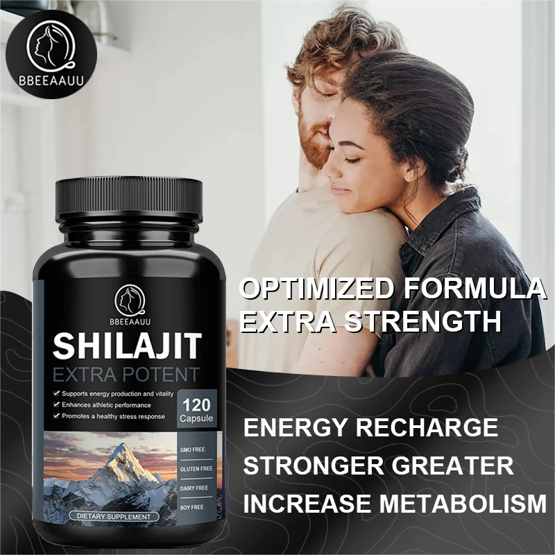 BBEEAAUU Ginseng Shilajit Capsules Shilajits Original for Immune System Brain and Memory Function Health Male Hormone Balance