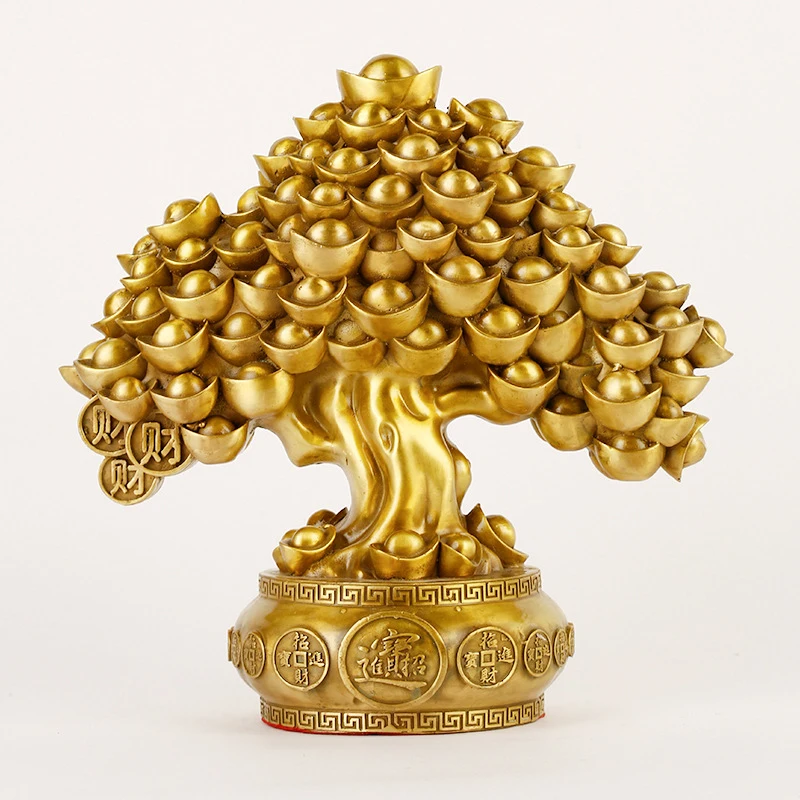 Money Living Room Decorative Craft Brass Home Office Fortune Tree Decoration Ornament