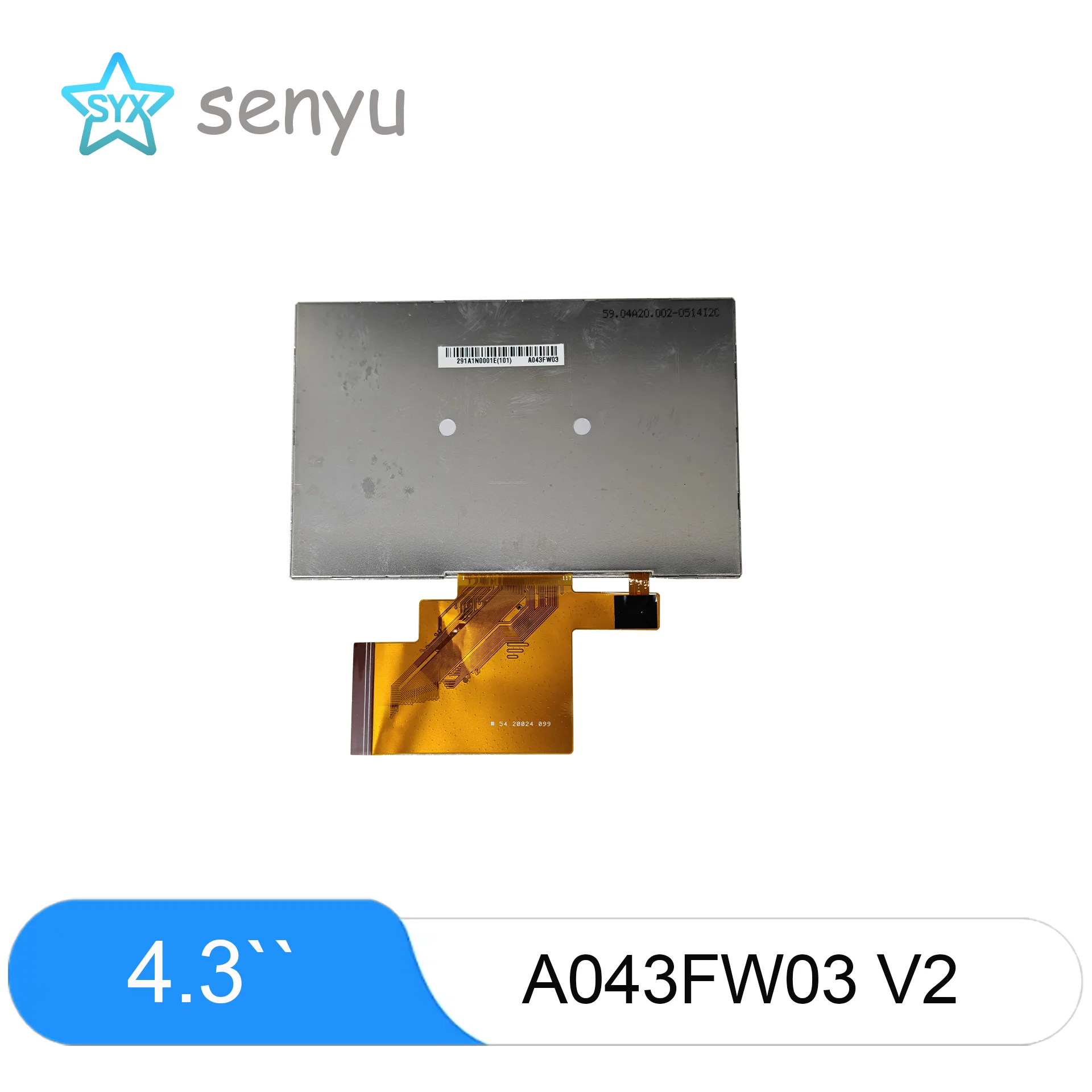 4.3 Inch A043FW03 V2 LCD Screen 50Pin TTL‑RGB For Handheld Terminal PDA Portable Industrial Device Replacement Display Panel