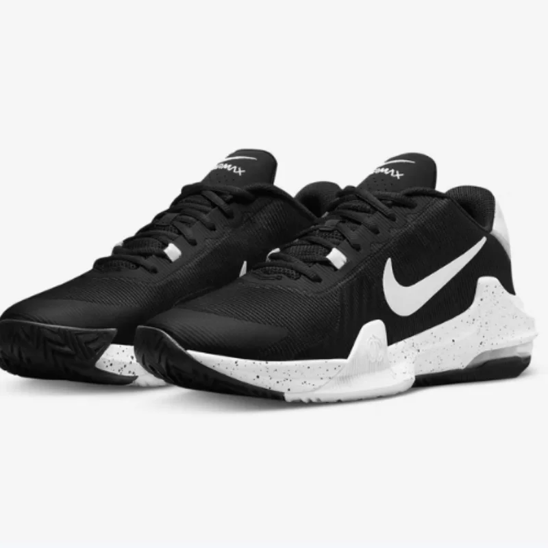 

Nike Rear-Cushioning Visible Air Cushion Shock-Absorbing Wear-Resistant Training Men's Practical Basketball Shoes New Model Air Max Impact 4 Lightweight Stable Outdoor Low-Top Basketball Shoes Black Gray White Simple Fashion Sports Style Casual Sneakers V