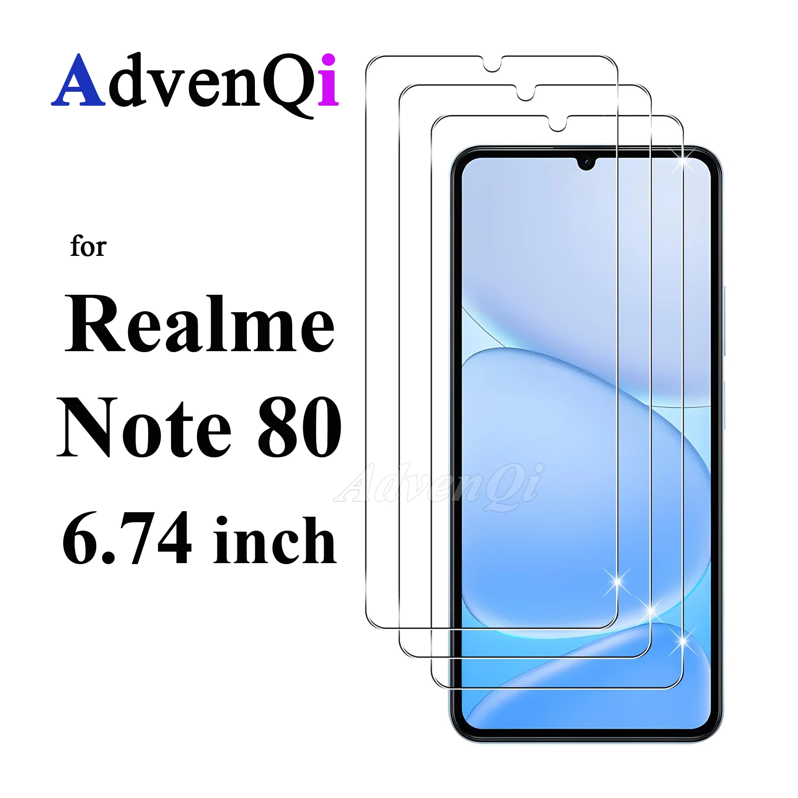 Screen Protector For Realme Note 80 6.74 Inches OPPO Tempered Glass HD 9H Transparent Clear Anti Scratch Case Friendly