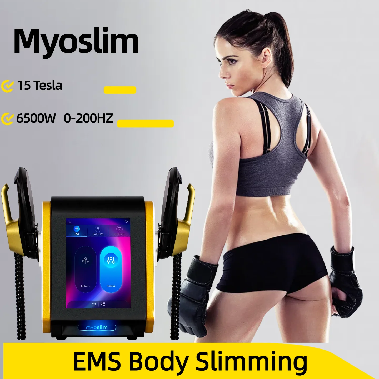 

EMS MYOslim EMS Body Slimming Machine Body Scultping Shaping Muscle Machine Electromagnetic Weight Loss Beauty Salon