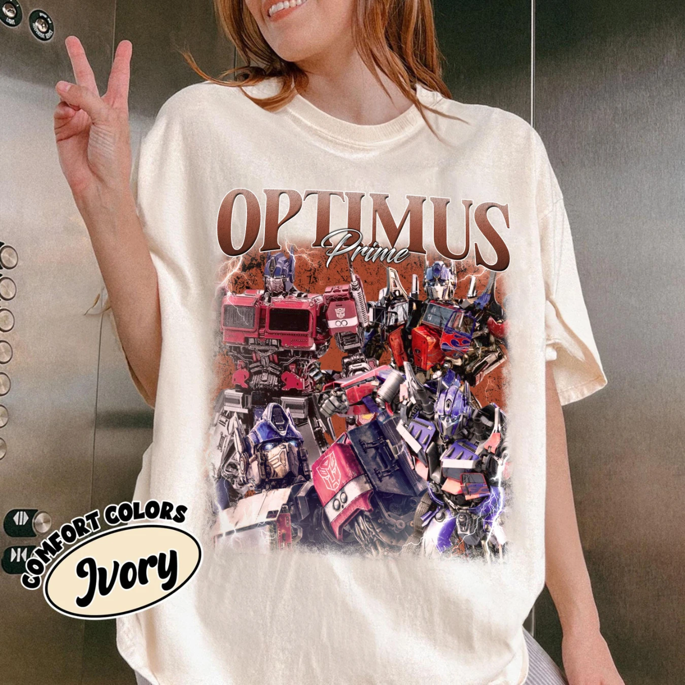 컴포트 컬러스 레트로 90년대 옵티머스 프라임 셔츠, 옵티머스 프라임 오토봇 트랜스포머 영화 부틀렉 그래픽 팬 티셔츠