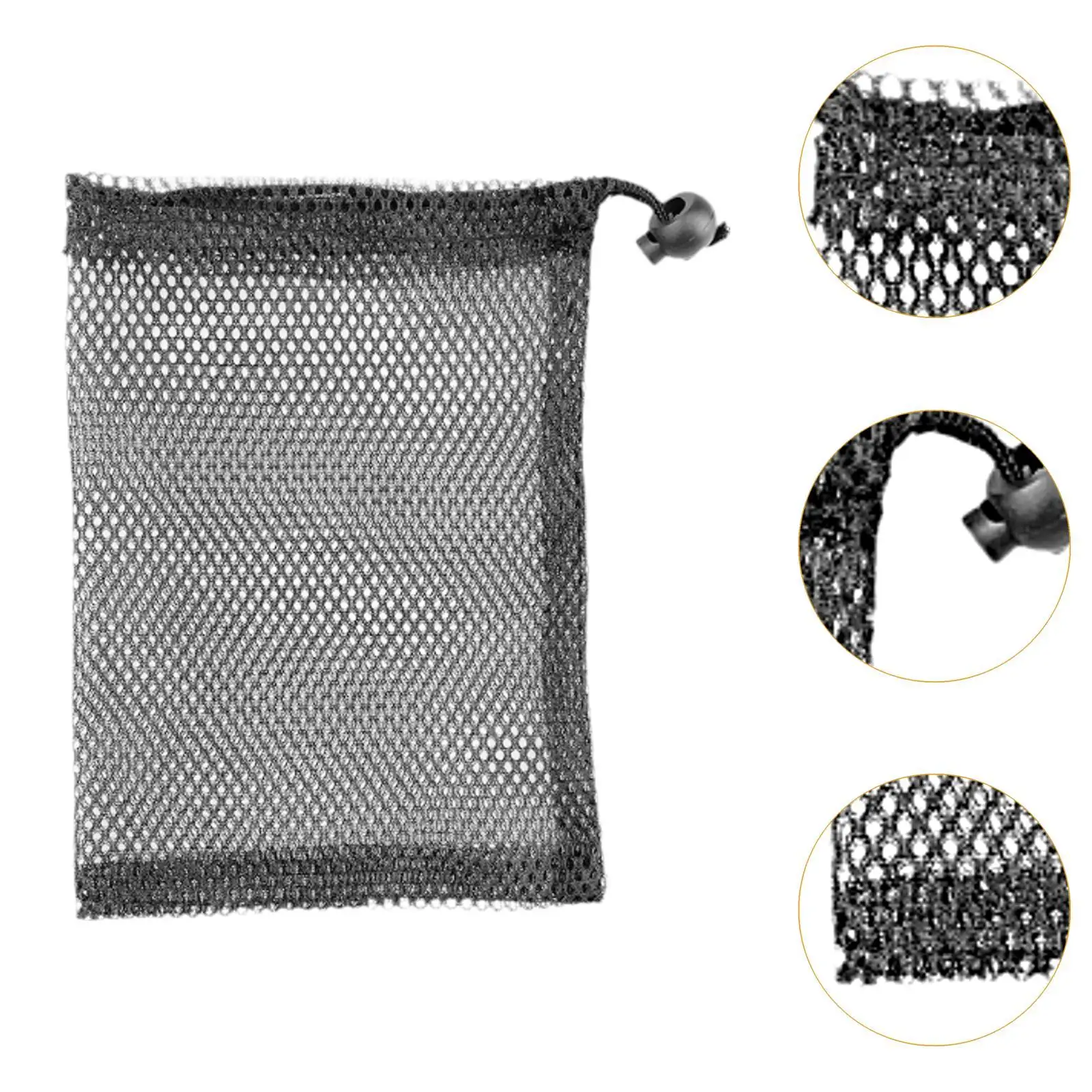 Small Mesh Bag Mesh Drawstring Bag, Wear Resistant Sturdy Practical Storage Pouch Stuff Sack for Cosmetic Lipstick Jewelry