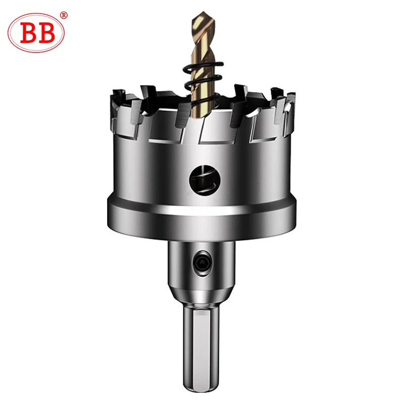 BB Hole Saw Drill Bit Carbide Alloy Edge Making Circular Hole Oppener Forester Bit TCT 15mm~100mm Stainless Steel Metal Wood