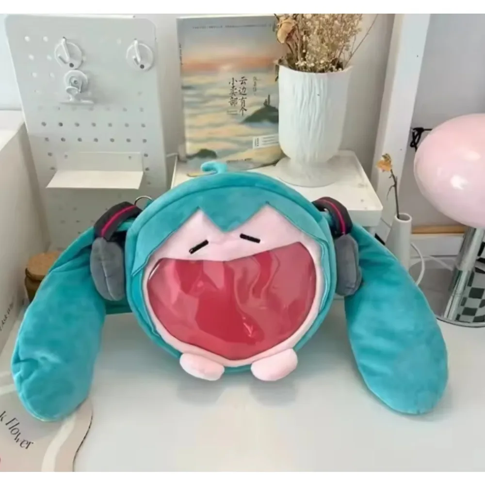 Cute cartoon slung bag, new backpack design. Adorable anime girl plush cartoon style, cute school bag view 5