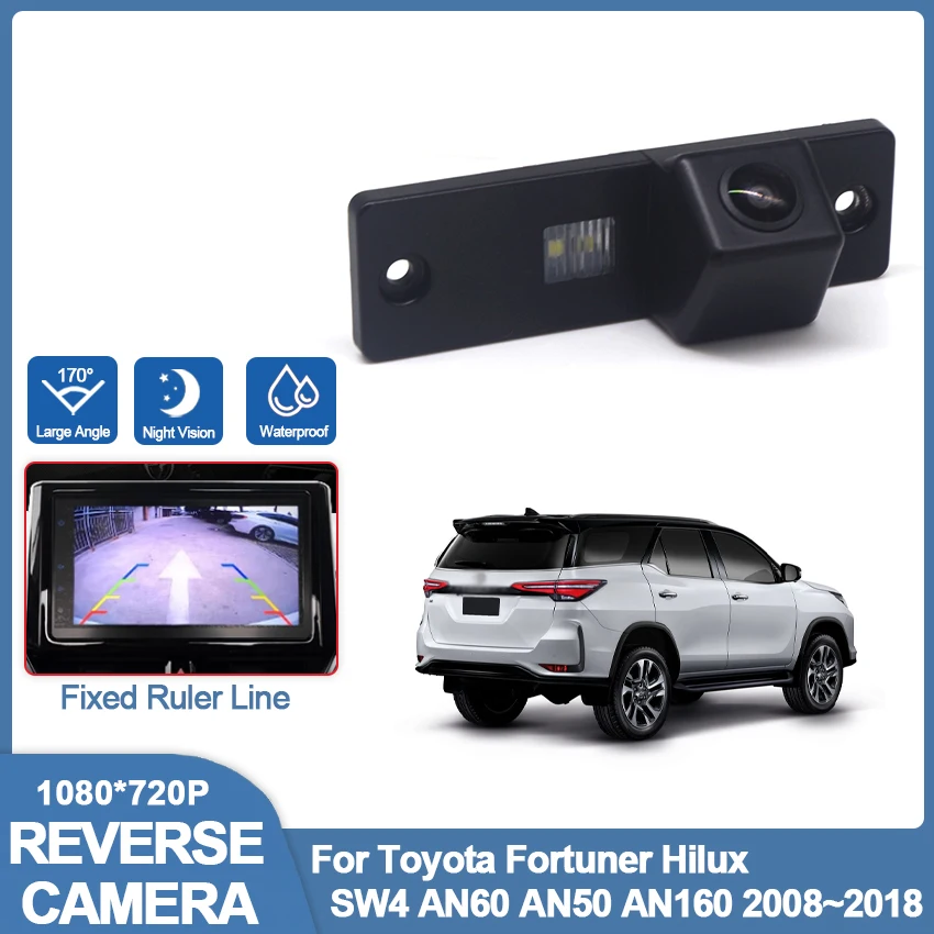 140 Degree Backup Reverse Rear View Camera HD CCD Waterproof For Toyota Fortuner Hilux SW4 AN60 AN50 AN160 2008~2016 2017 2018